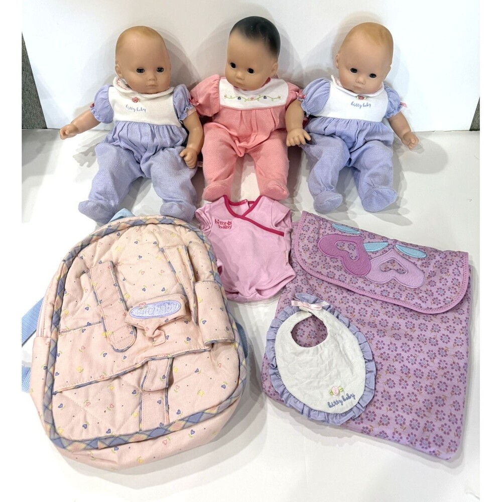 American Girl Bitty Baby Dolls Blue Eyes Blonde & dark brown and brown eyes lot